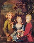 unknow artist Drei Kinder des Ratsherrn Barthold Hinrich Brockes Sweden oil painting reproduction